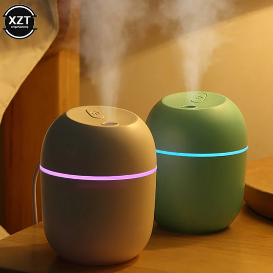 Portable Mini Air Humidifier USB Humidifier 200ml for Home Car Office with LED Night Lamp